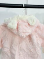 کد 2831 شنل وارداتی طرح خرگوش پاپیون صورتی - Image 3