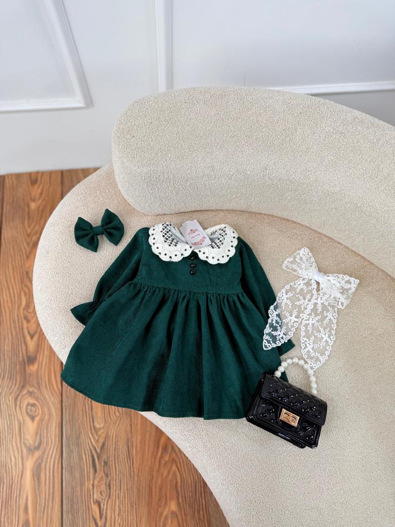 کد 2819 پیراهن کبریتی طرح یکتا سبز