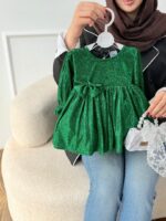 کد ۲۸۳۴ پیراهن سبز زر زری - Image 7