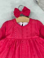 کد ۲۸۳۸ پیراهن سوزندوزی سرخابی طرح سوزان - Image 5