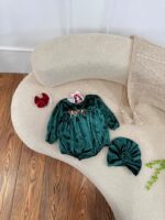 کد ۲۸۳۹ بادی مخمل سبز سه گل