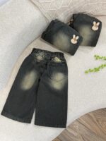 کد ۲۸۴۱ شلوار جین طرح خرگوش - Image 2