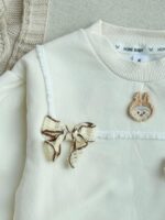 کد 2854 تک بلوز وارداتی لبوبو با دو پاپیون روی سینه - Image 2