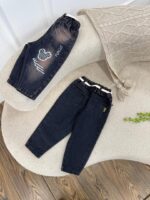 کد ۲۸۶۶ شلوار جین طرح FUN - Image 2