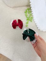 کد ۲۸۹۶ گلسر مخمل گیپور دار جفتی(۲عددی) - Image 3