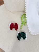 کد ۲۸۹۶ گلسر مخمل گیپور دار جفتی(۲عددی)