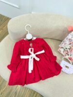 کد 2510 پیراهن سوزندوزی قرمز - Image 5