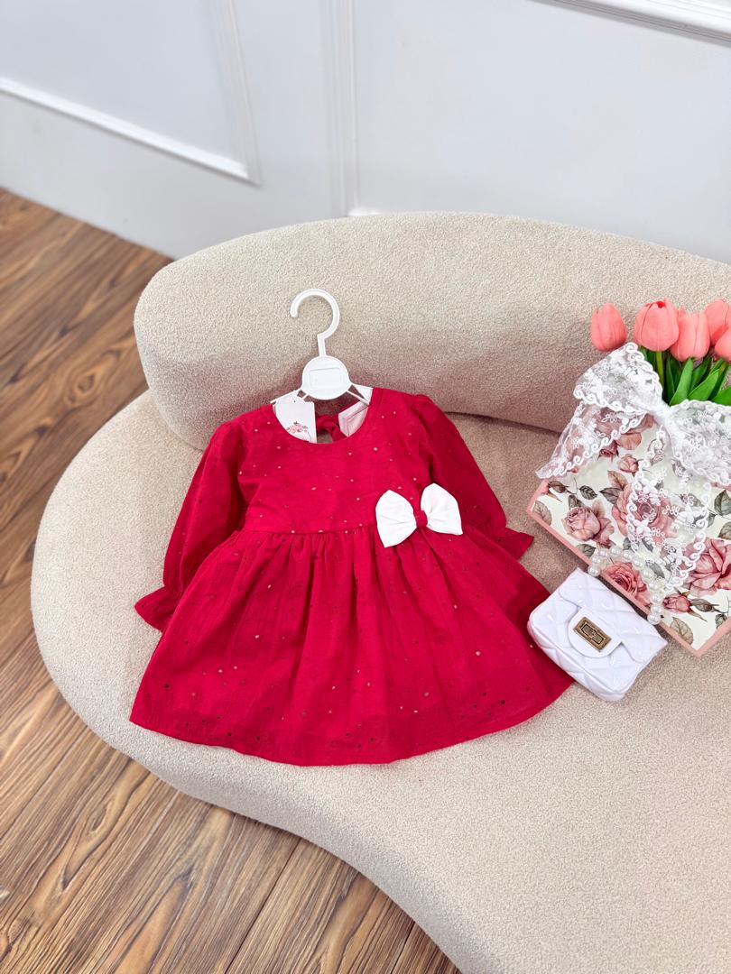 کد 2510 پیراهن سوزندوزی قرمز