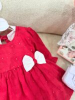 کد 2510 پیراهن سوزندوزی قرمز - Image 3