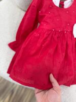 کد 2510 پیراهن سوزندوزی قرمز - Image 4