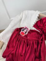 کد 2511 بادی مخمل قرمز طرح مرسانا - Image 2