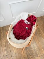 کد 2511 بادی مخمل قرمز طرح مرسانا