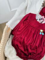 کد 2511 بادی مخمل قرمز طرح مرسانا - Image 4