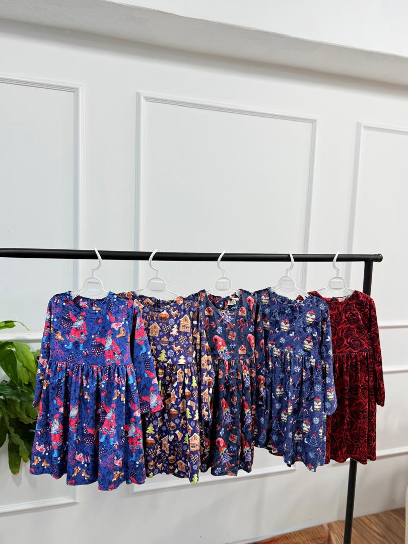 کد ۲۸۶۴ پیراهن مخمل طرح های مختلف زیبا