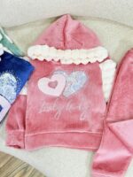 کد ۲۸۶۵ هودی شلوار وارداتی Two heart - Image 9