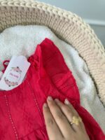 کد ۲۸۷۲ بادی سوزندوزی سرخابی طرح ثمین - Image 4