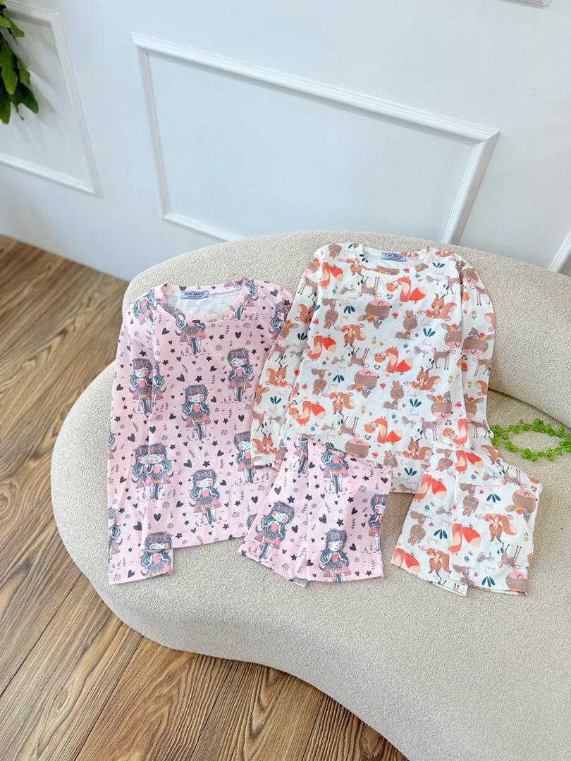 کد ۲۸۷۵ بلوز شلوار چاپی طرح مه گل