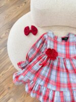 کد ۲۸۷۴ پیراهن چهارخونه طرح ترنم - Image 4