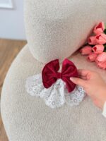 کد ۲۸۷۷ گلسر مخمل توری طرح نارگل - Image 4