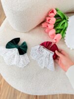 کد ۲۸۷۷ گلسر مخمل توری طرح نارگل - Image 5