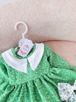 کد ۲۹۱۱ پیراهن شکوفه ریز سبز ماچا - Image 3