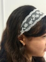 کد ۲۹۳۸ تل توری سفید طرح رها - Image 6