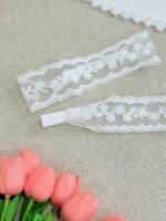 کد ۲۹۳۸ تل توری سفید طرح رها - Image 2