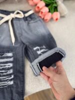 کد 2967 شلوار جین جلو زاپ دار در دو رنگ - Image 7