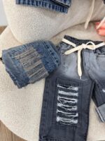 کد 2967 شلوار جین جلو زاپ دار در دو رنگ - Image 6