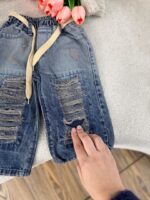 کد 2967 شلوار جین جلو زاپ دار در دو رنگ - Image 3