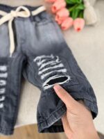 کد 2967 شلوار جین جلو زاپ دار در دو رنگ - Image 5