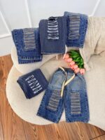 کد 2967 شلوار جین جلو زاپ دار در دو رنگ