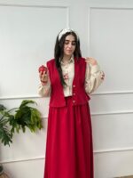 کد ۲۹۷۱ پیراهن مادر (سه تیکه) یلدایی طرح ریحانه - Image 3