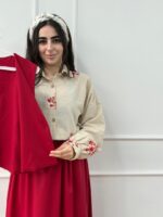 کد ۲۹۷۱ پیراهن مادر (سه تیکه) یلدایی طرح ریحانه - Image 2