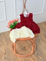 کد 2979 کت سارافون مخمل پولکی و کت تدی - Image 2