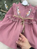 کد 2980 پیراهن لینن کمر کنفی - Image 5