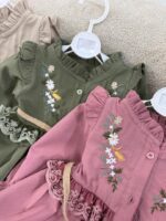 کد 2980 پیراهن لینن کمر کنفی - Image 3