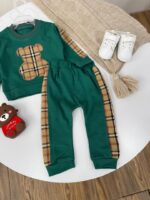 کد ۲۹۸۶ ست پنبه خرس باربری سبز - Image 6