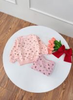 کد 2996 تک بلوز وارداتی طرح سه گل لیخوآ