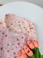 کد 2996 تک بلوز وارداتی طرح سه گل لیخوآ - Image 4