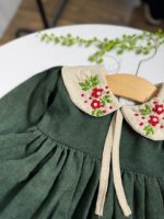 کد ۳۰۰۳ پیراهن کبریتی سبز طرح آینور - Image 5