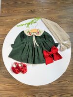 کد ۳۰۰۳ پیراهن کبریتی سبز طرح آینور