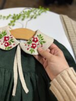 کد ۳۰۰۳ پیراهن کبریتی سبز طرح آینور - Image 6