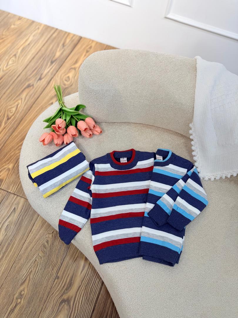 IMG-20251217-WA0042 کد ۳۰۰۷ پیراهن گپ بافت راه راه - Image 1