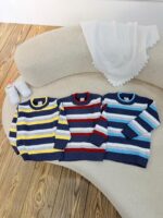 کد ۳۰۰۷ پیراهن گپ بافت راه راه - Image 3