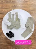 کد ۳۰۰۲ سه تیکه جلیقه + پیراهن+ شلوار +کراوات پسرانه - Image 3