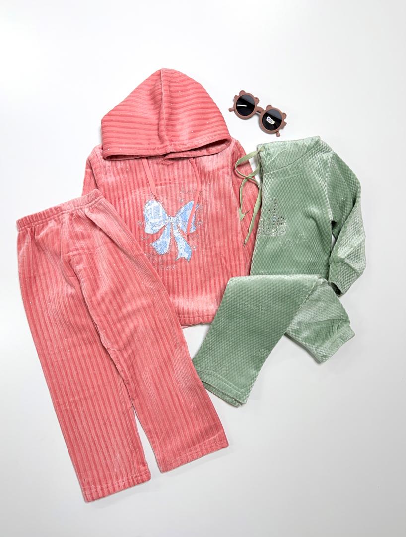 IMG-20260128-WA0030 کد ۳۰۷۹ هودی شلوار پاپیونی طرح SMI - Image 1