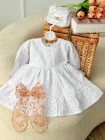 کد 3212 پیراهن سوزندوزی اعلا روی لینن طرح بارلی
