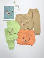 کد ۳۰۶۱ ست خونگی گلدوزی شده طرح قلب گل ها