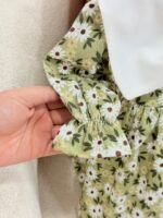 کد ۳۱۰۹ پیراهن کبریتی طرحدار سبز همتا - Image 2